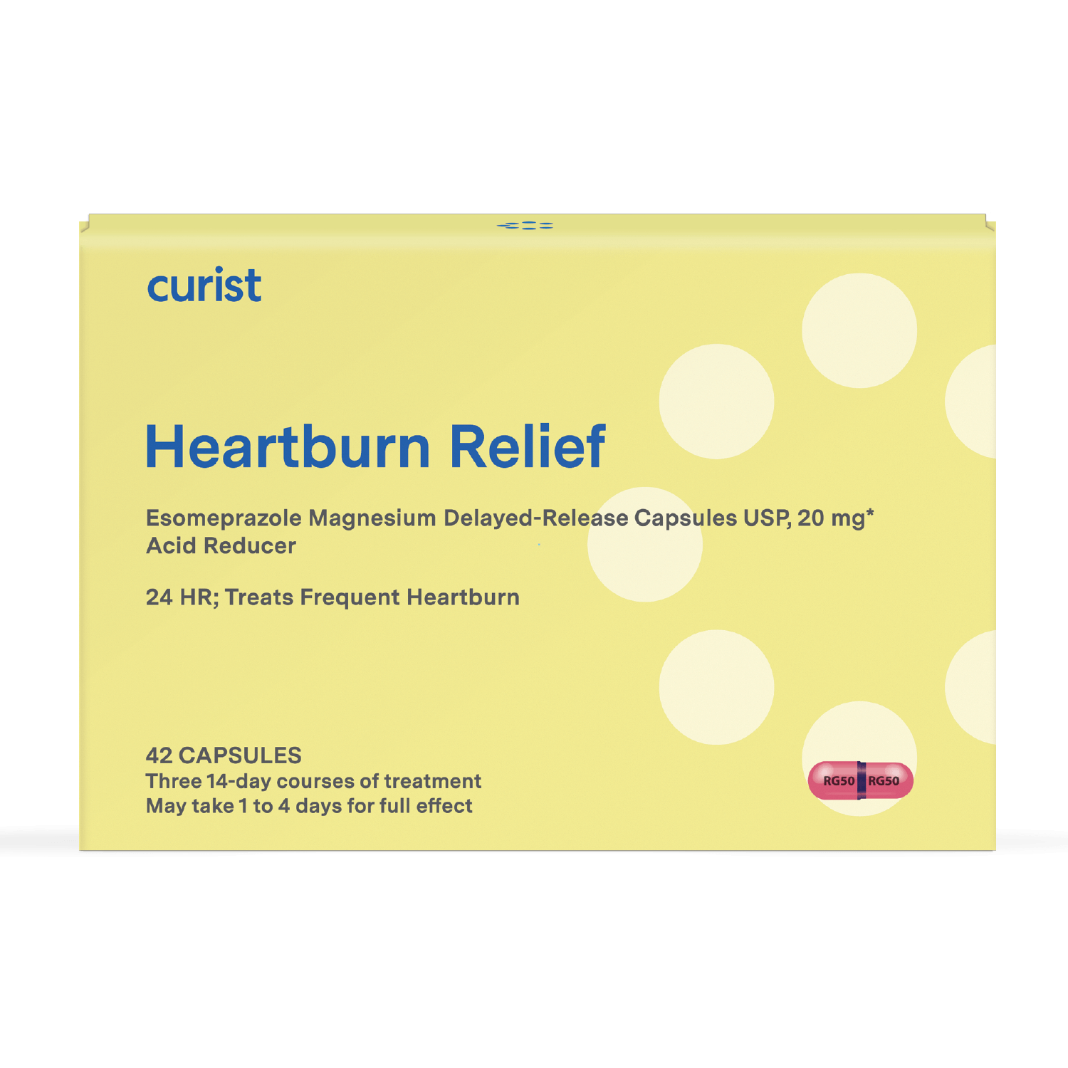 Heartburn Relief Capsules - Esomeprazole (42-Count) - Curist - Consumerhaus