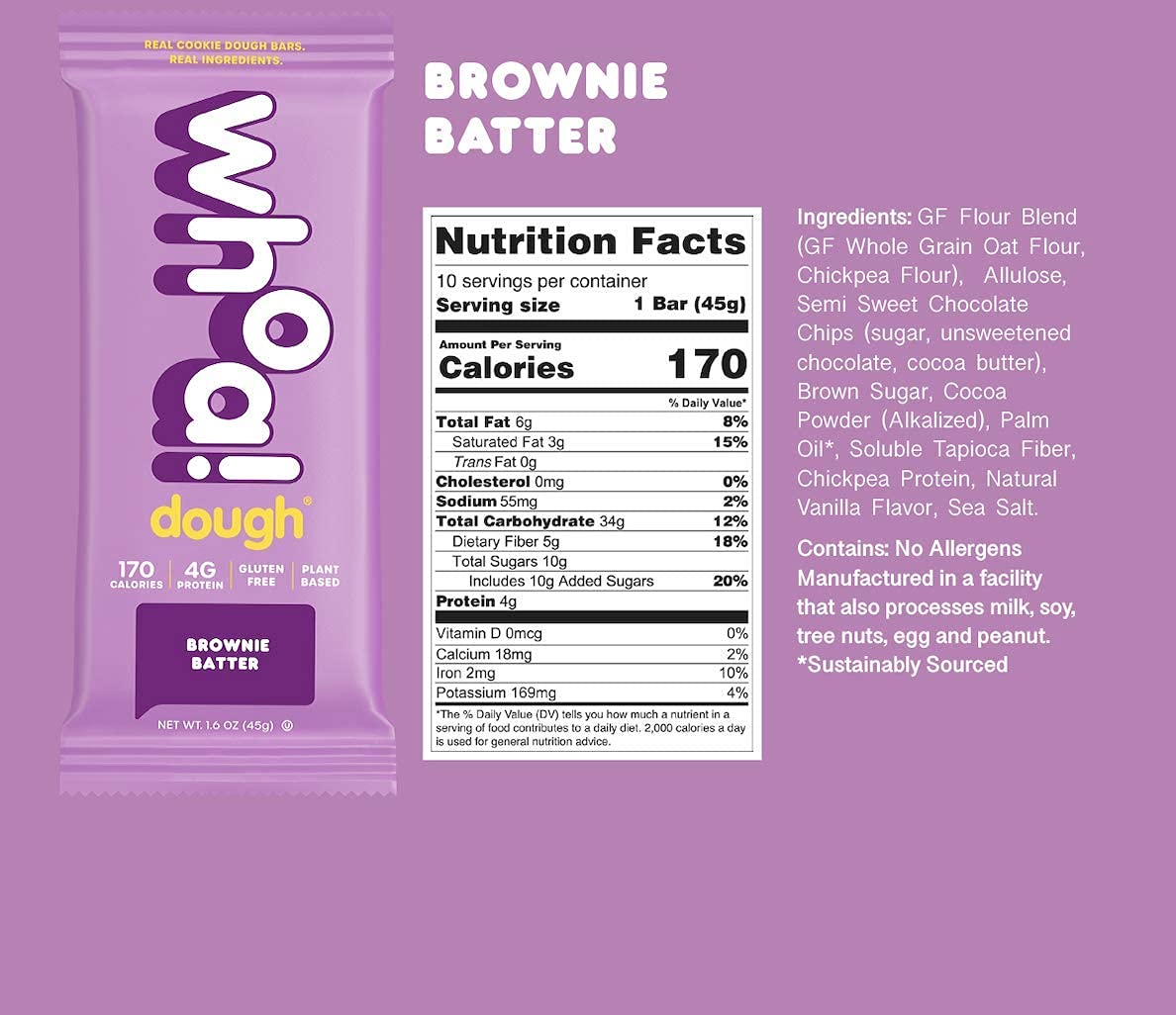 Brownie Batter Cookie Dough Bar - Whoa Dough - Consumerhaus