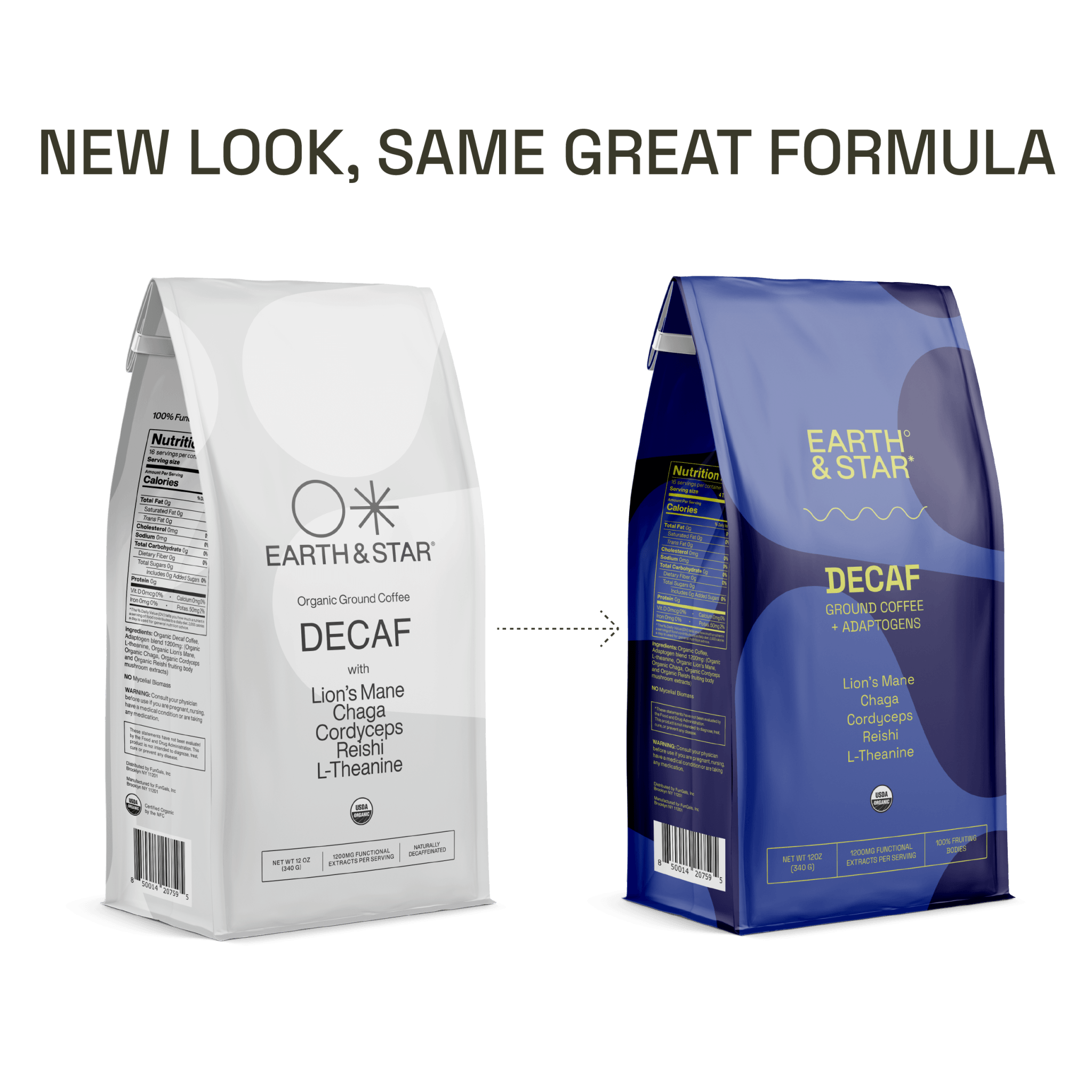 Decaf Ground Coffee + Adaptogens - Earth & Star - Consumerhaus