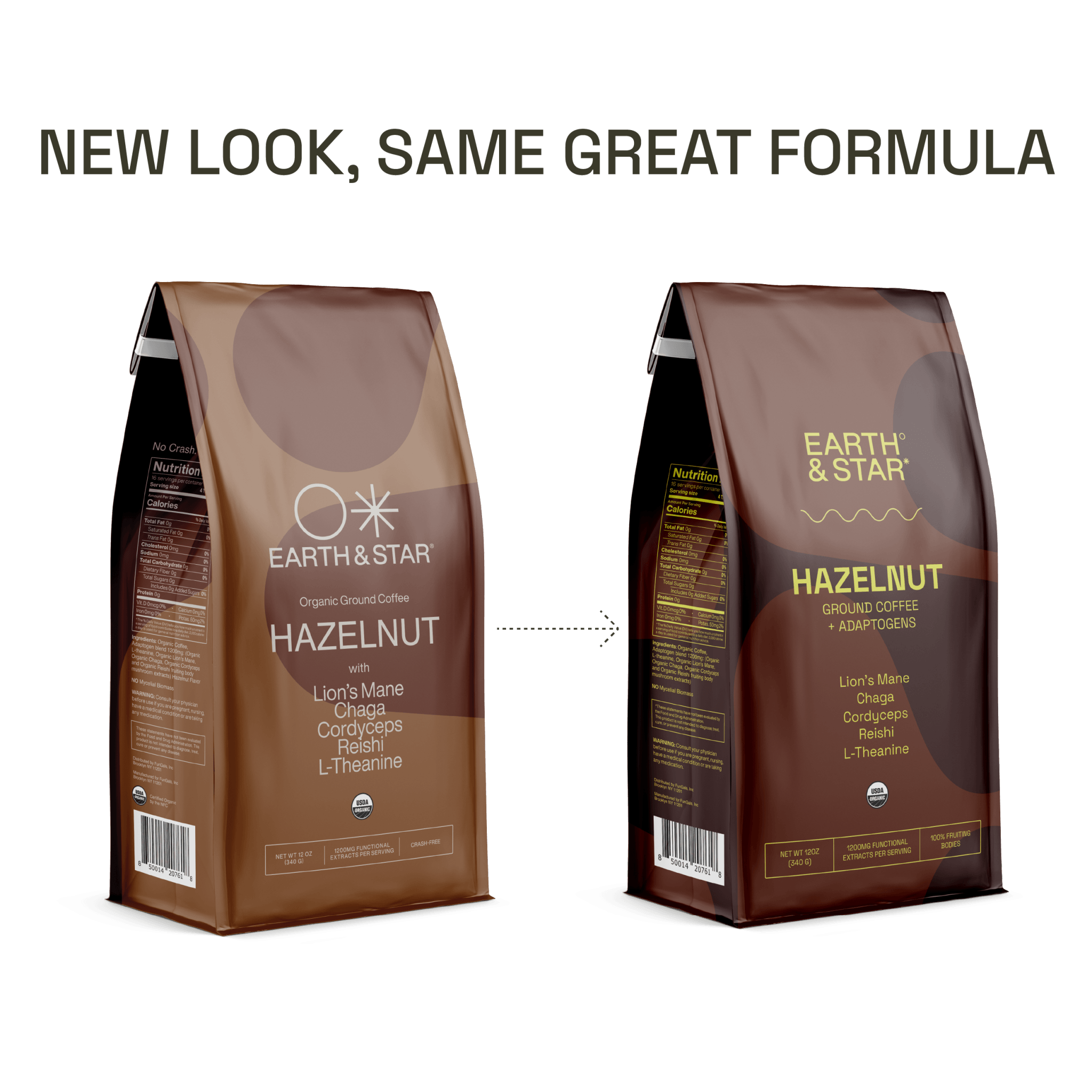 Hazelnut Ground Coffee + Adaptogens - Earth & Star - Consumerhaus