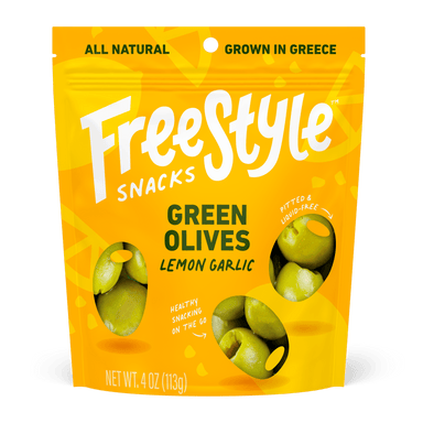 Lemon Garlic Green Olives (6-Pack) - Freestyle Snacks - Consumerhaus