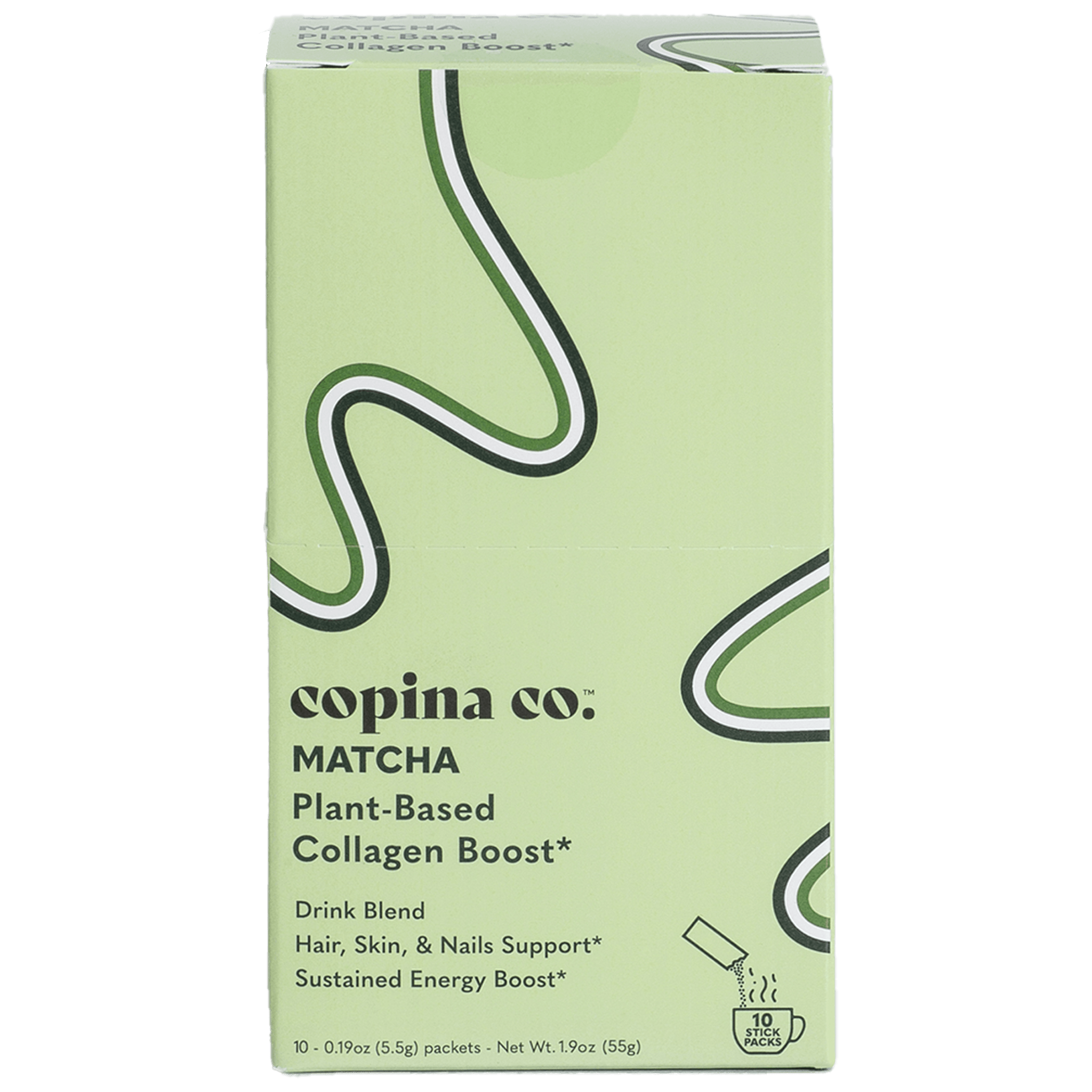 Matcha Plant-Based Collagen Boost Drink Blend Stick Packs - Copina Co. - Consumerhaus
