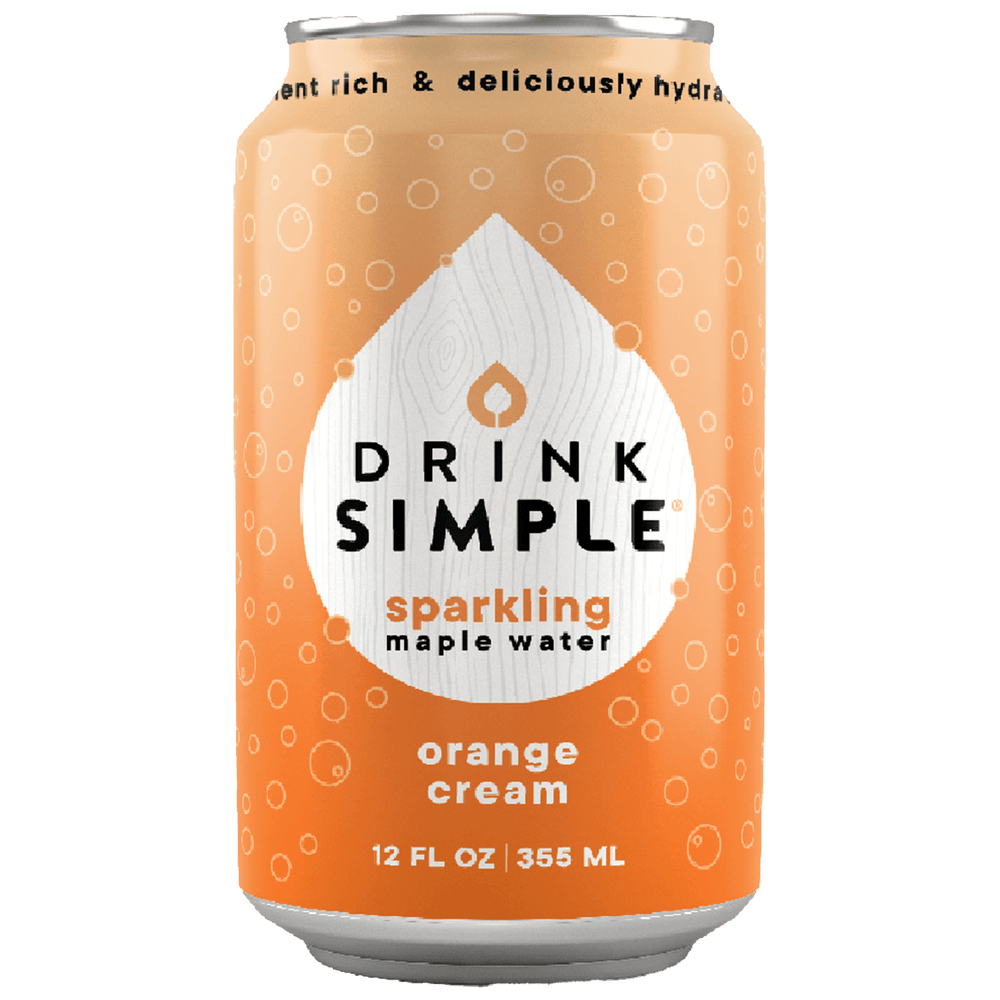 Orange Cream Sparkling Maple Water (12-Pack) - Drink Simple - Consumerhaus