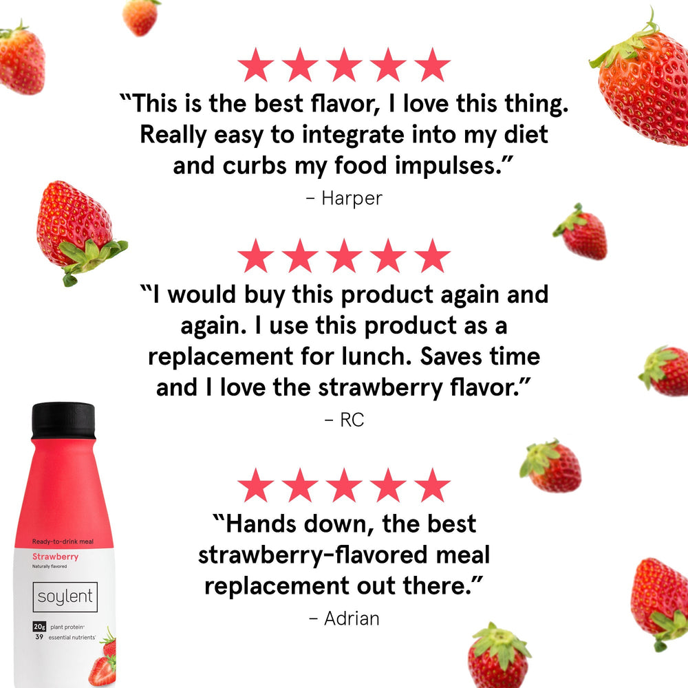 Strawberry Complete Meal Drink (12-Pack) - Soylent - Consumerhaus