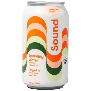 Tangerine Sparkling Water with Lemongrass & Green Tea (12-Pack) - Sound - Consumerhaus