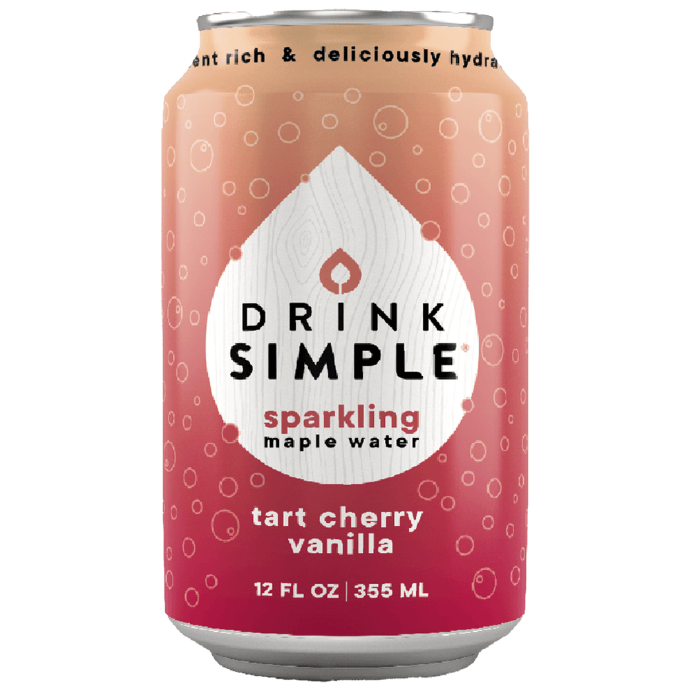 Tart Cherry Vanilla Sparkling Maple Water (12-Pack) - Drink Simple - Consumerhaus