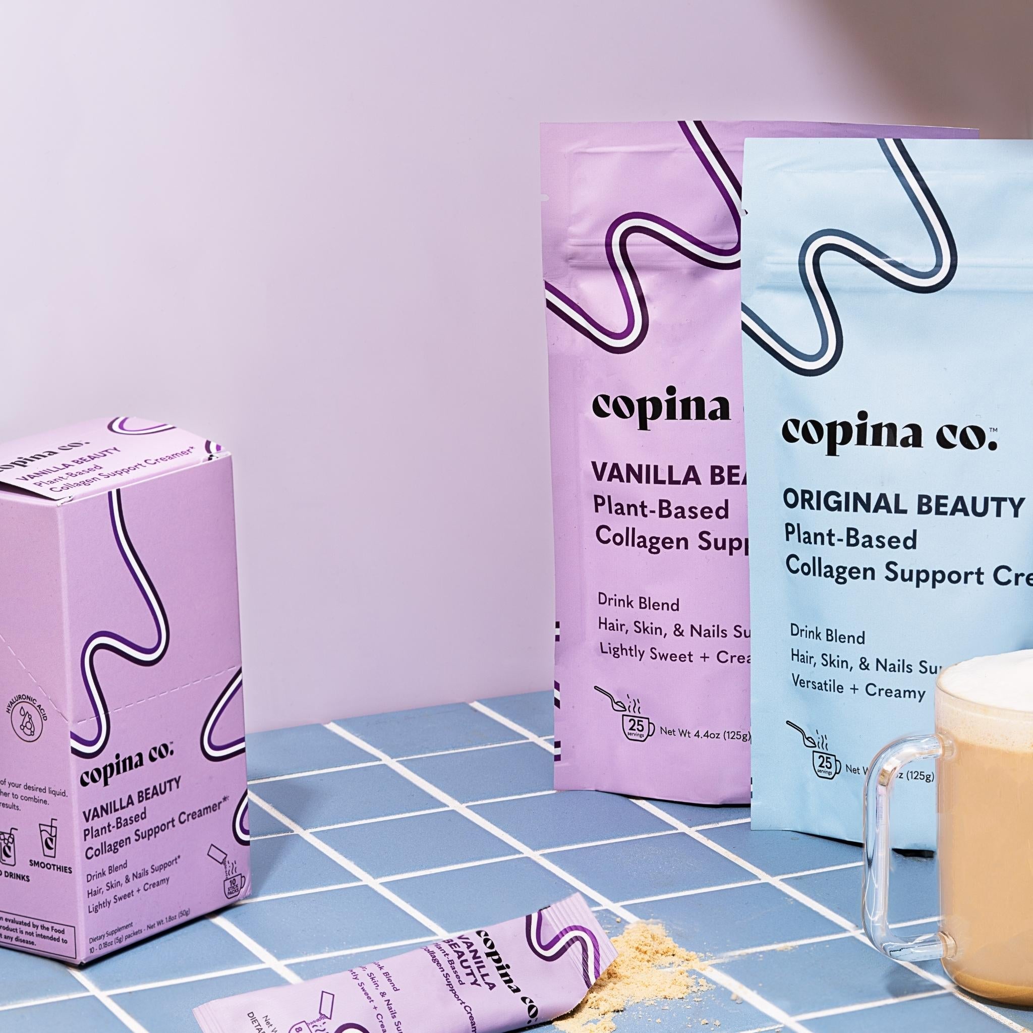 Vanilla Beauty Plant-Based Collagen Support Creamer Blend Stick Packs - Copina Co. - Consumerhaus