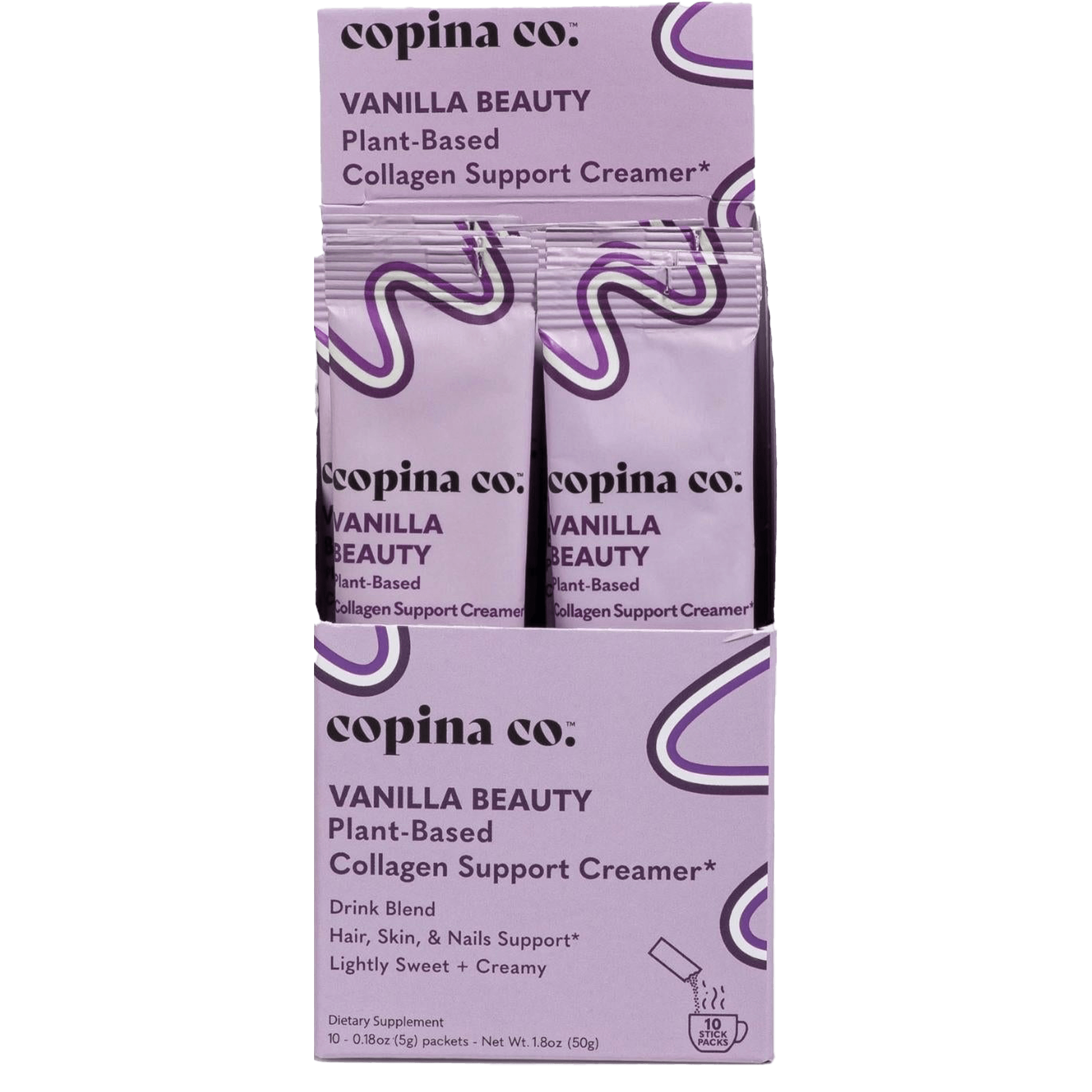 Vanilla Beauty Plant-Based Collagen Support Creamer Blend Stick Packs - Copina Co. - Consumerhaus