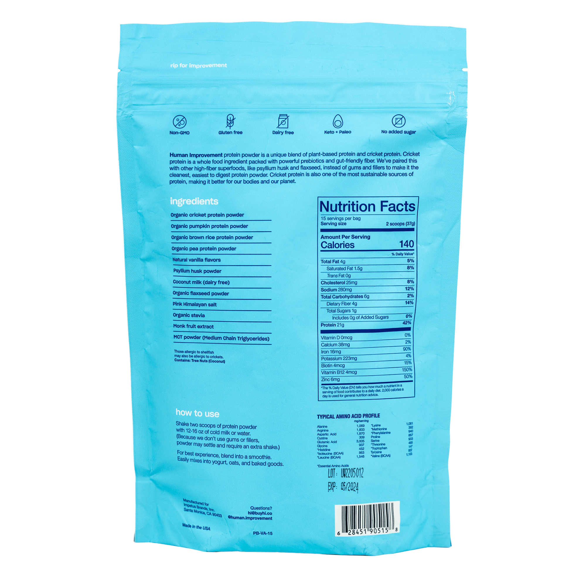 Vanilla Protein Powder - Human Improvement - Consumerhaus